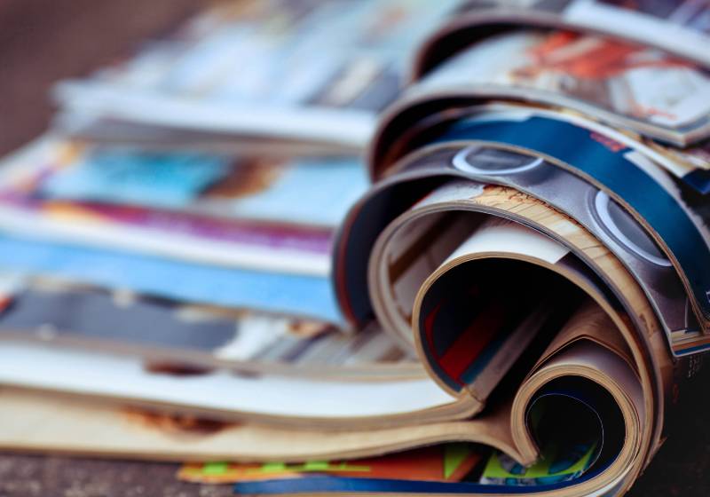 Stack of magazines | Make Envelopes from Old Magazines