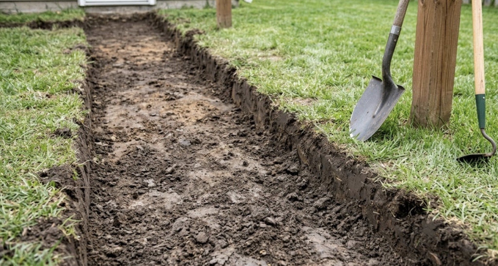diy concrete walkway