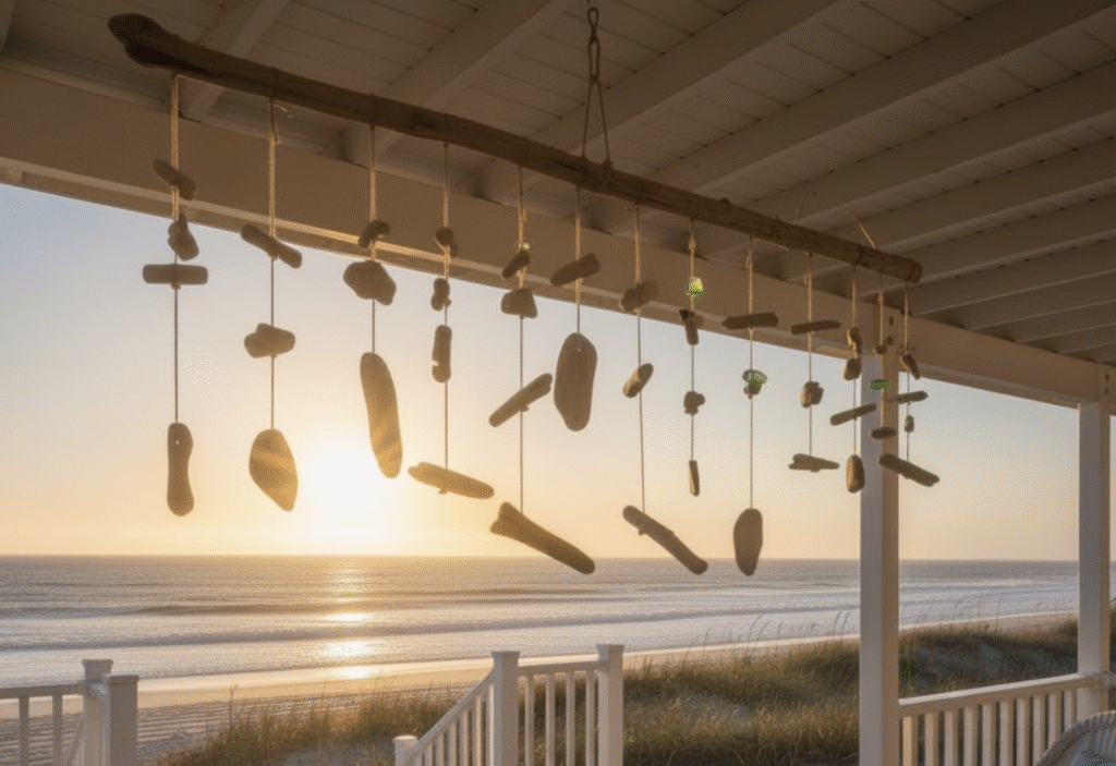beachcomber crafts driftwood windchime