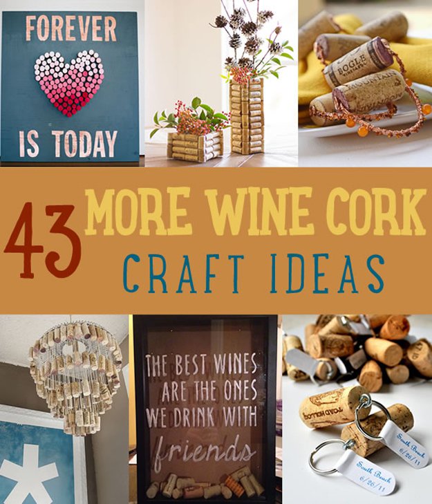 More DIY Wine Cork Crafts Ideas | https://diyprojects.com/wine-cork-crafts-ideas/