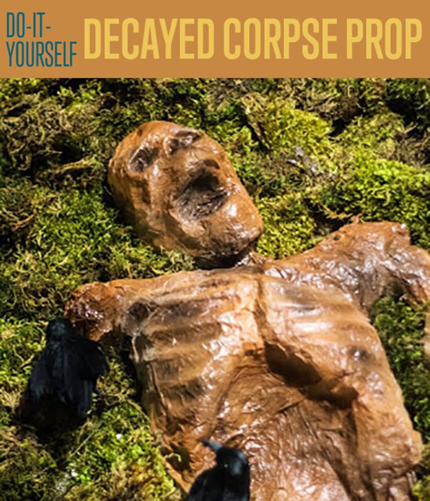 Placard | Halloween Decorating Ideas | DIY Decayed Corpse Props