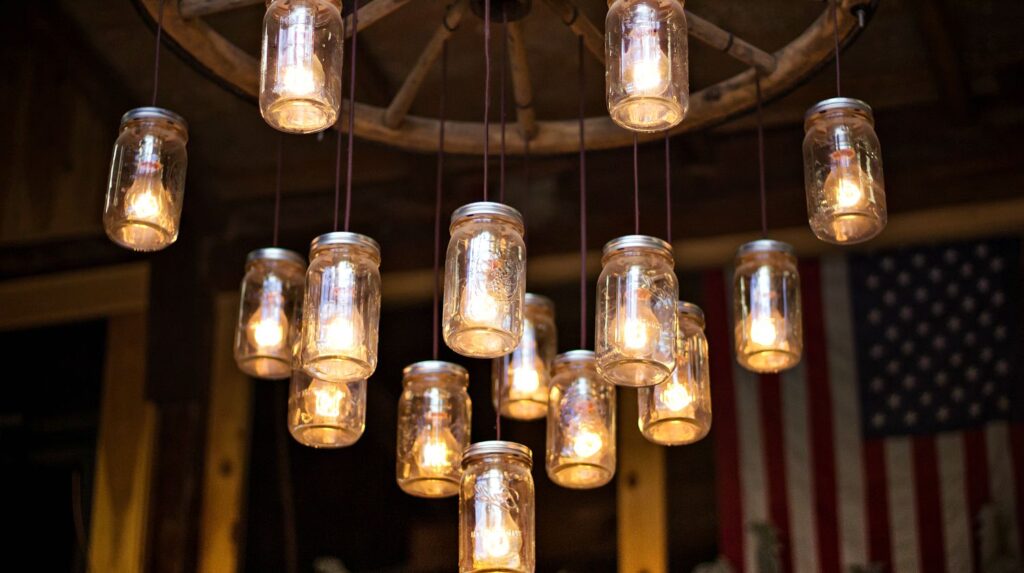 Feature | Hanging jar with lighted lights | How To Make Mason Jar Solar Lights