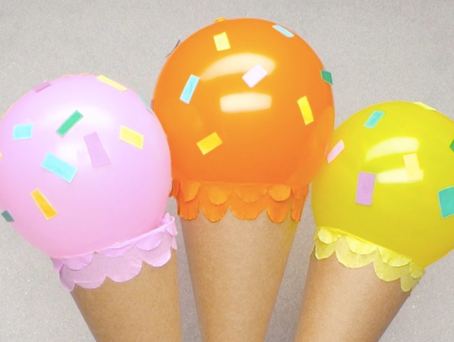 Ice Cream Cone Balloon Craft
