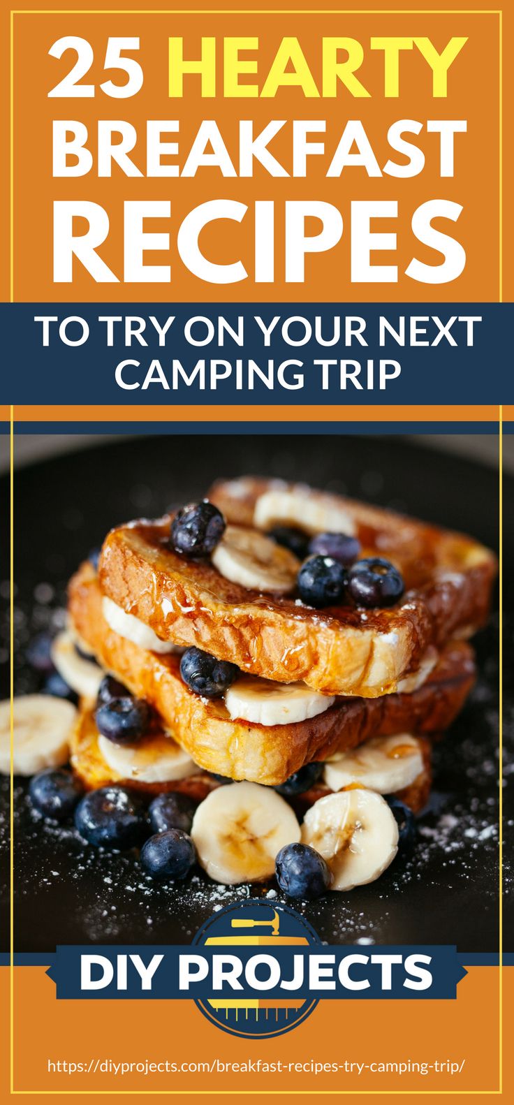 Pinterest Placard | 25 Hearty Breakfast Recipes To Try On Your Next Camping Trip