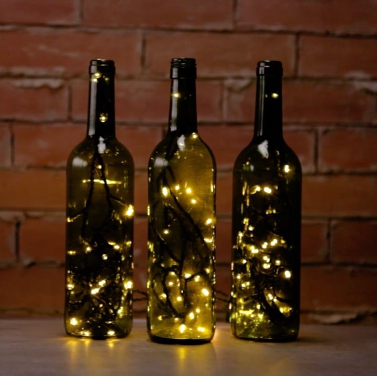 Turn Empty Wine Bottles into Gorgeous Accent Lights