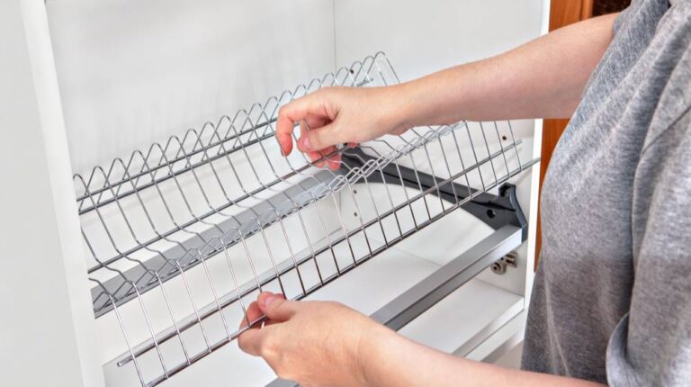 assembling-wall-mounted-shelf-under-kitchen | DIY Room Organization | Pinterest Hacks Tested | Featured