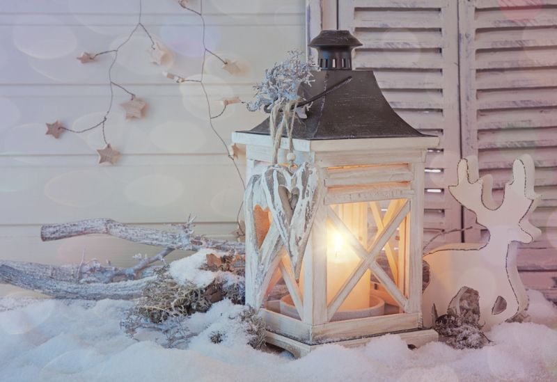 burning-lantern-christmas-decoration-on-white Winter Decorations Projects SS Featured