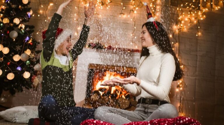 children-under-christmas-tree-home-celebrate | Easy Ways To Make DIY Fake Snow | Featured