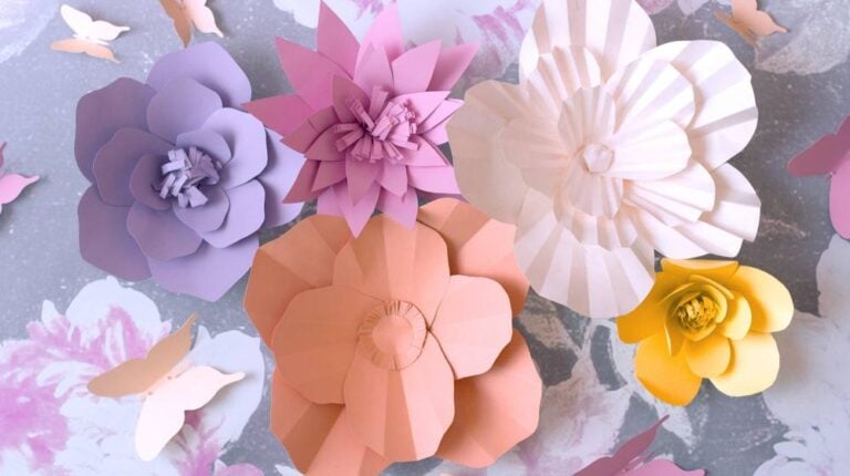 color-flowers-paper-background-decorative Cricut | Cricut Projects for Beginners and Bigger Kids | Featured