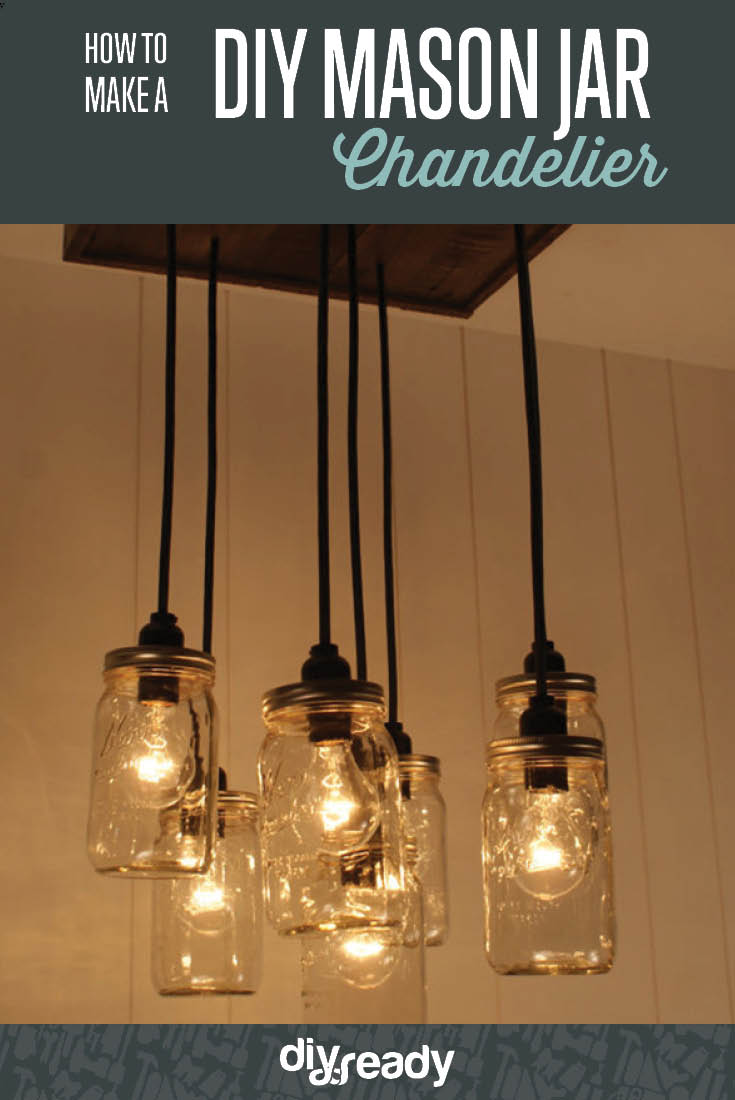 Learn to Make a DIY Mason Jar Chandelier | DIY Lighting How To Make A DIY Mason Jar Chandelier | https://diyprojects.com/mason-jar-chandelier-part-2/