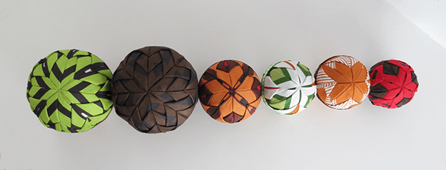 DIY Scrap Fabric Covered Styrofoam Balls