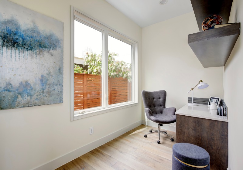 Home Office Interior With Corner Desk | DIY Corner Desk | Featured