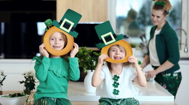 portrait of playful children laughing | Easy St. Patrick's Day Decorations You Can Make | DIY Projects | printable st. patrick's day decorations | Featured