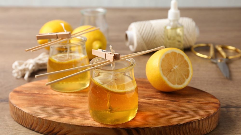 process-making-citrus-candles-on-table | Best Candle Making Kits On Amazon | Featured