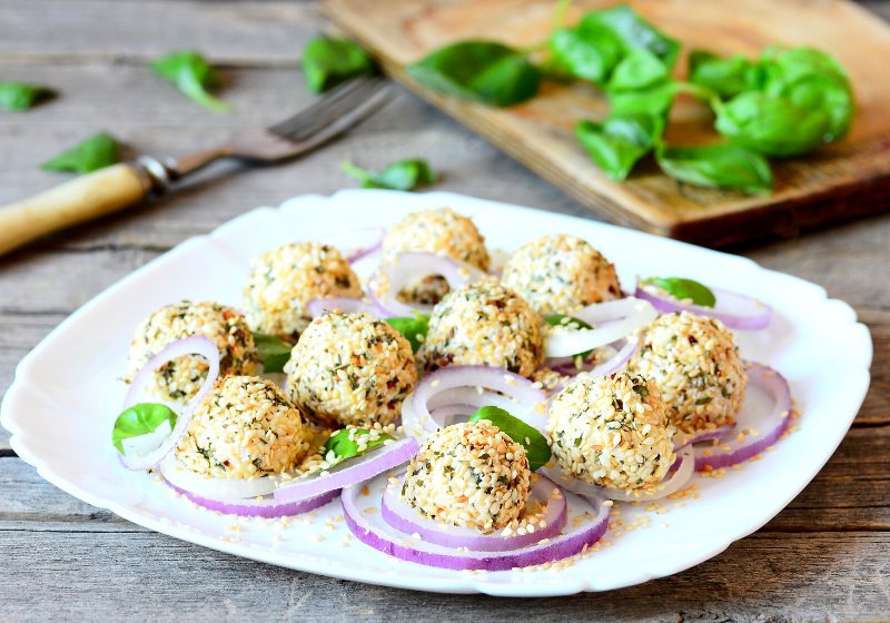 small cheese balls on plate cream | irish food