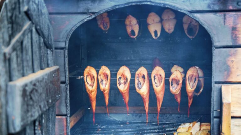 Feature | Smoked hot fishes in a wooden smokehouse | Smokehouse Build From Pallets | DIY Smoker For Less Than $100
