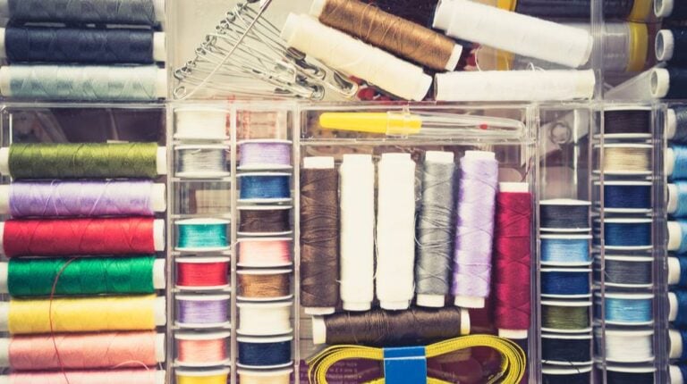 top-view-bright-colorful-threads-set | 7 Clever DIY Sewing Organizers That Will Leave You in Awe | featured