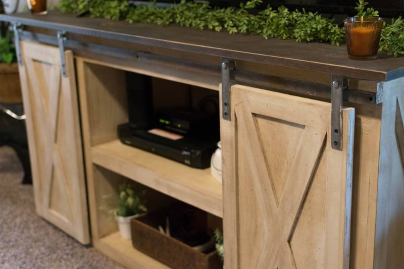 tv-stand-antique-vintage-rustic-decor | entertainment media center