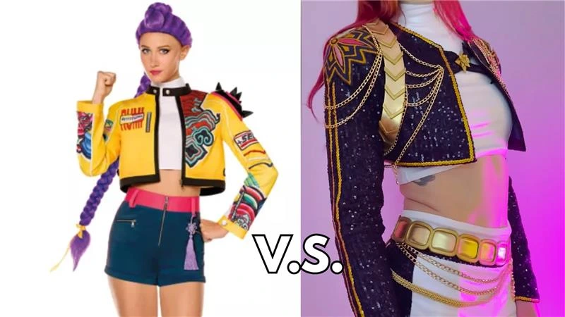 A comparison of purchased vs. DIY Kpop Demon Hunters Costume