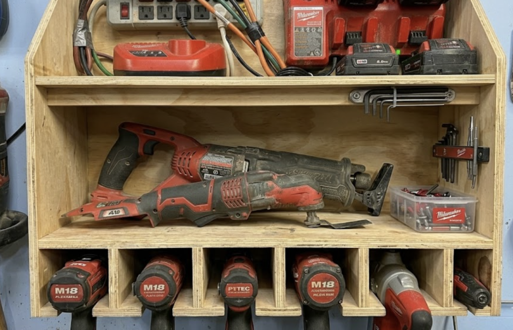 cordless tool wall rack