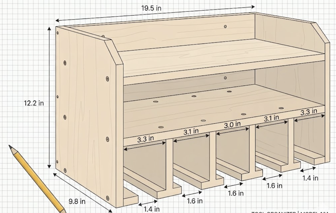 How to Build a Cordless Tool Wall Rack Storage