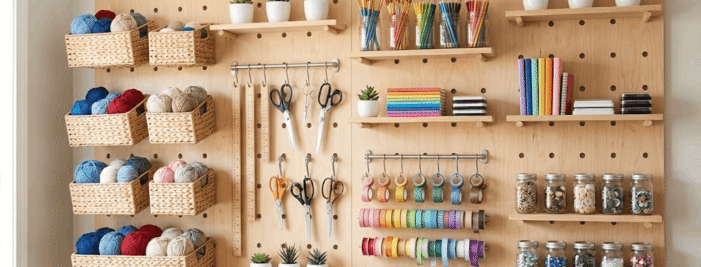 Craft Room Pegboard for Your Art Supplies