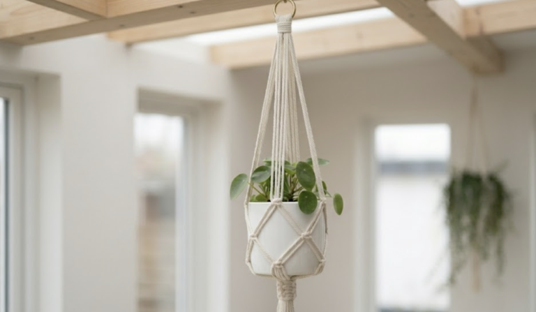 easy macrame plant hanger