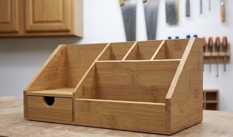 How to Build a DIY Wooden Desk Organizer (Free Build Plan)