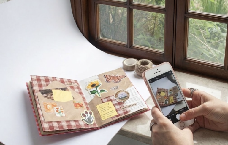 How to Photograph Junk Journal Listings at Home Using Only Natural Light 2026