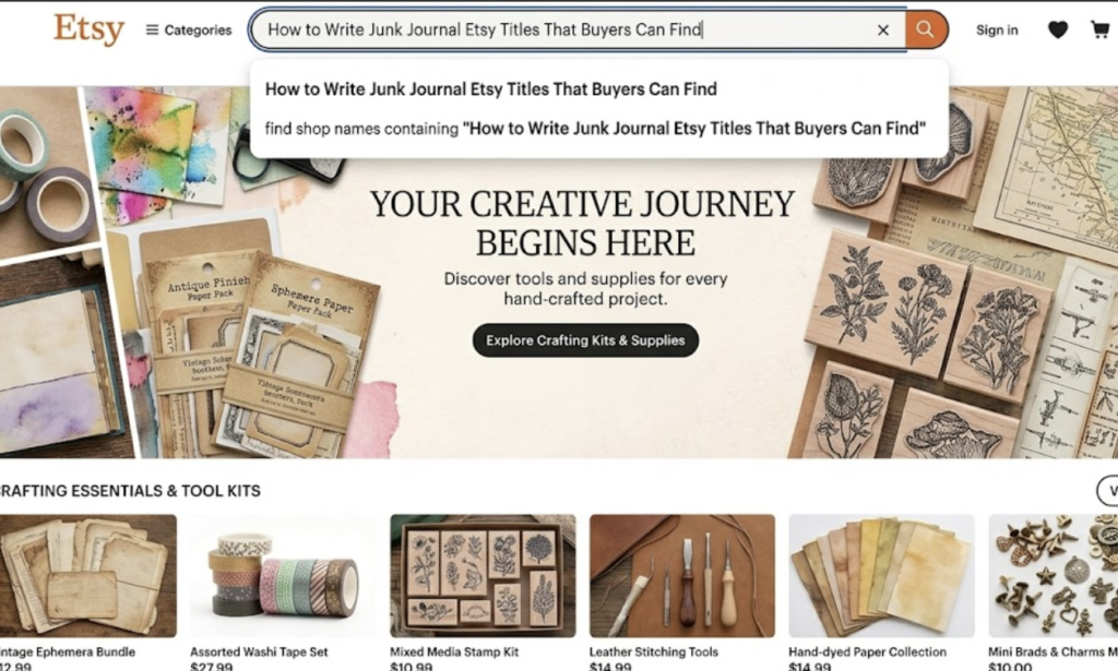 How to Write Junk Journal Etsy Titles That Buyers Can Find
