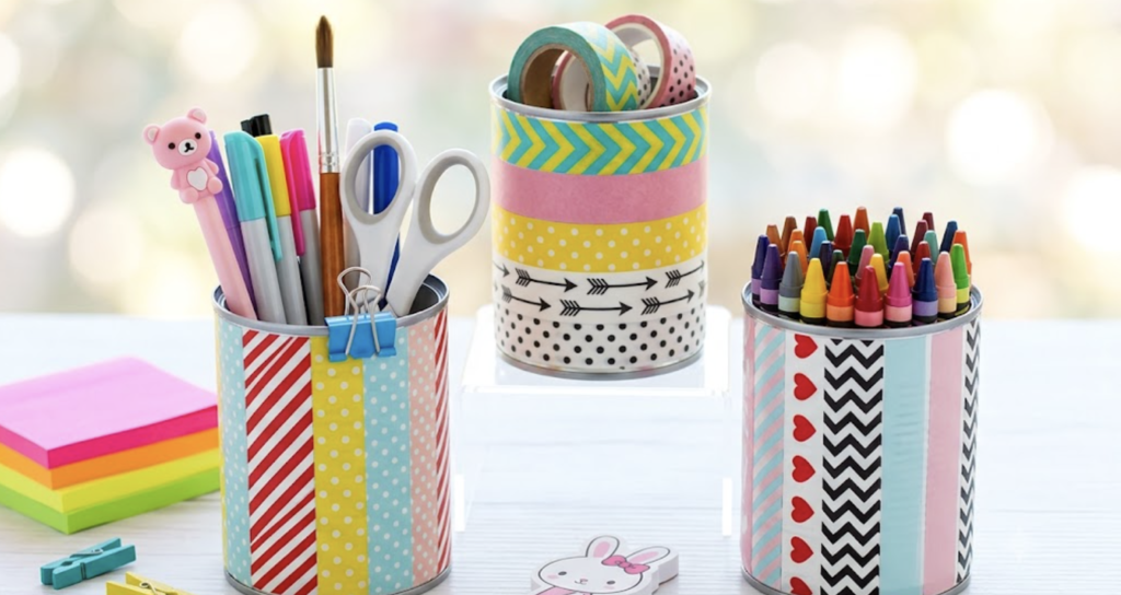 How to Make a DIY Washi Tape Pencil Holder in 20 Minutes | DIY Projects