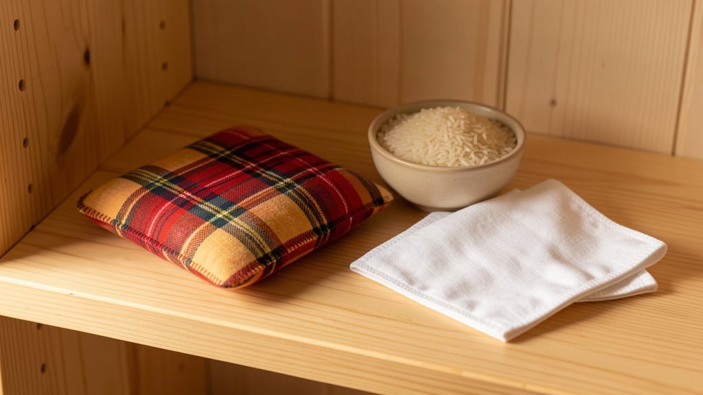 upcycled craft ideas — DIY flannel rice heating pad from fabric scraps